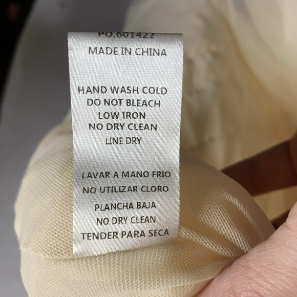 Mable Womens Boxy Tulle Dress Sz L Ivory Romantic Feminine Whimsical - Picture 9 of 13